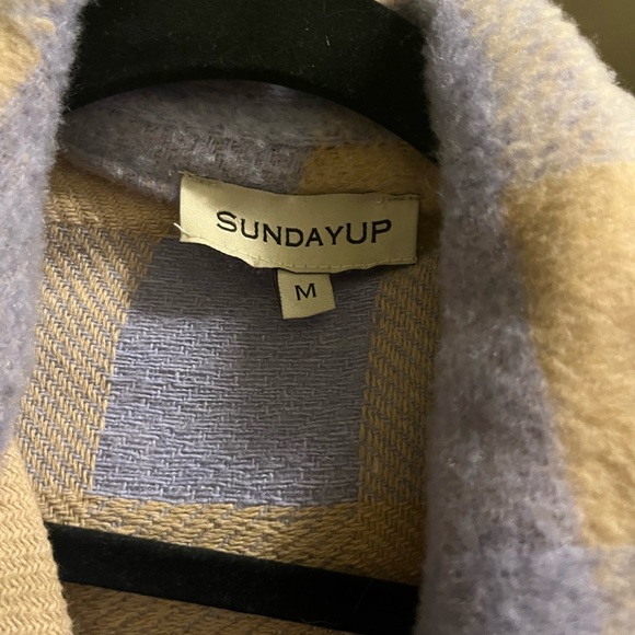 -lilac + cream in color, size medium, brand new- worn twice, plaid jacket - Picture 2 of 2